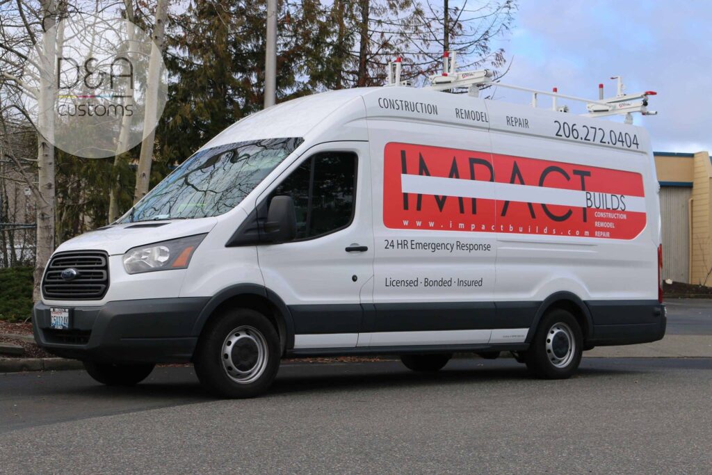 Complete wraps for van with custom graphics in Seattle