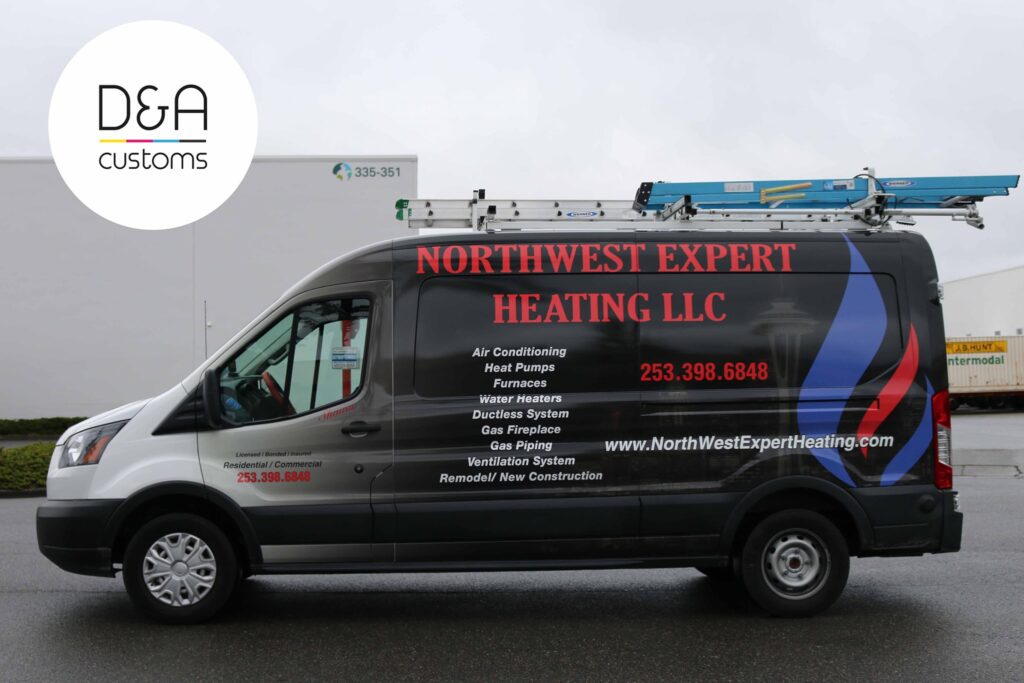Matching wraps for van fleet with sleek corporate look
