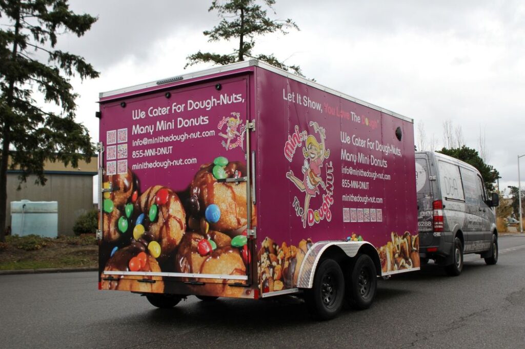 Trailer wrap in Seattle with full design for contractors