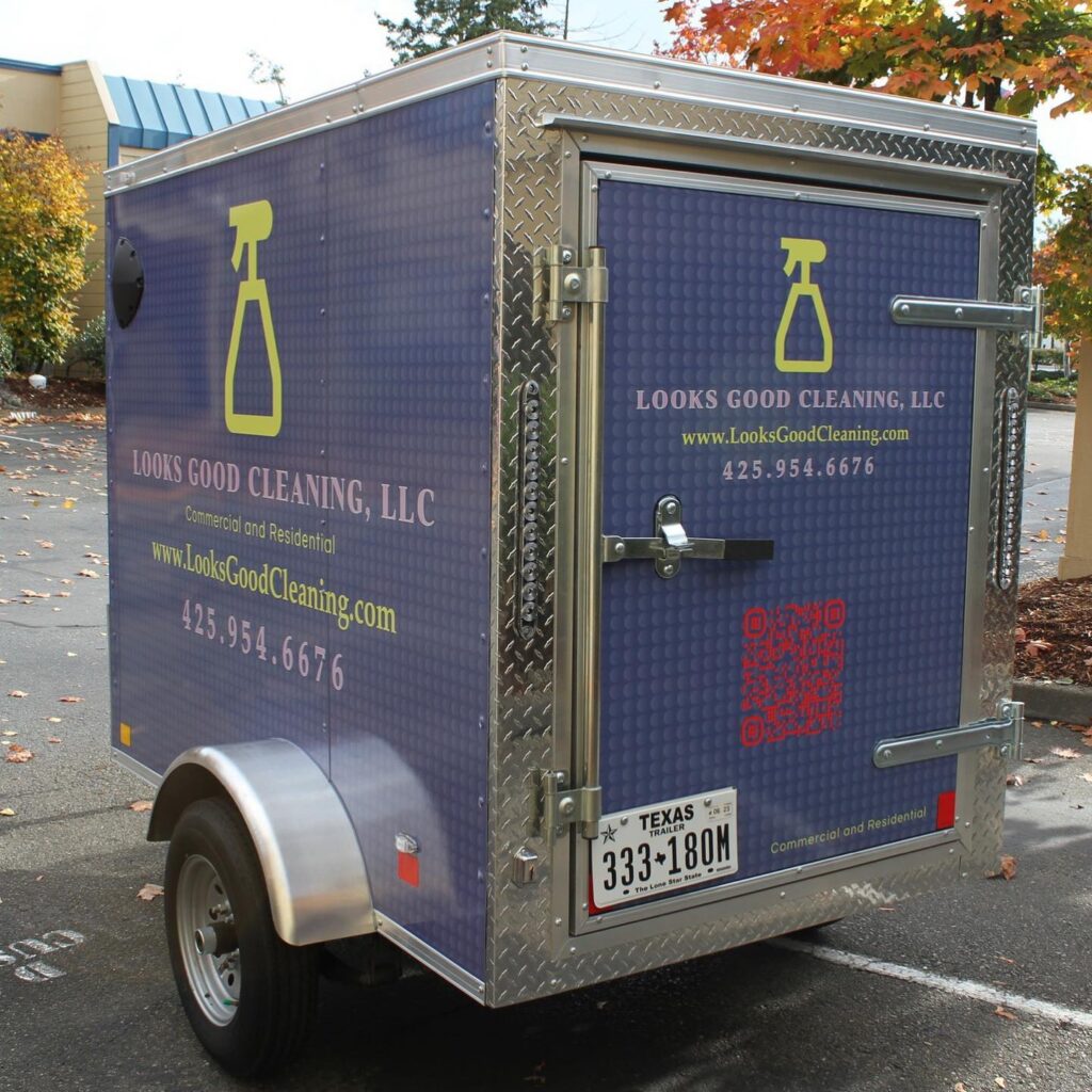 Trailer wrap in Seattle with full design for contractors