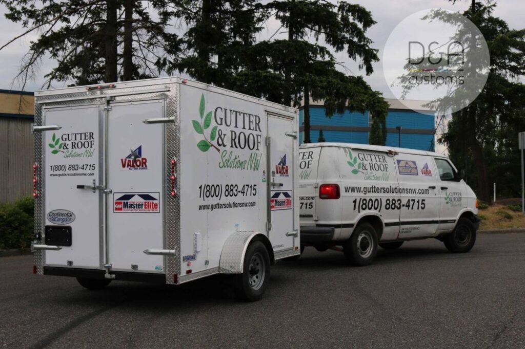Trailer wrap in Seattle with full design for contractors