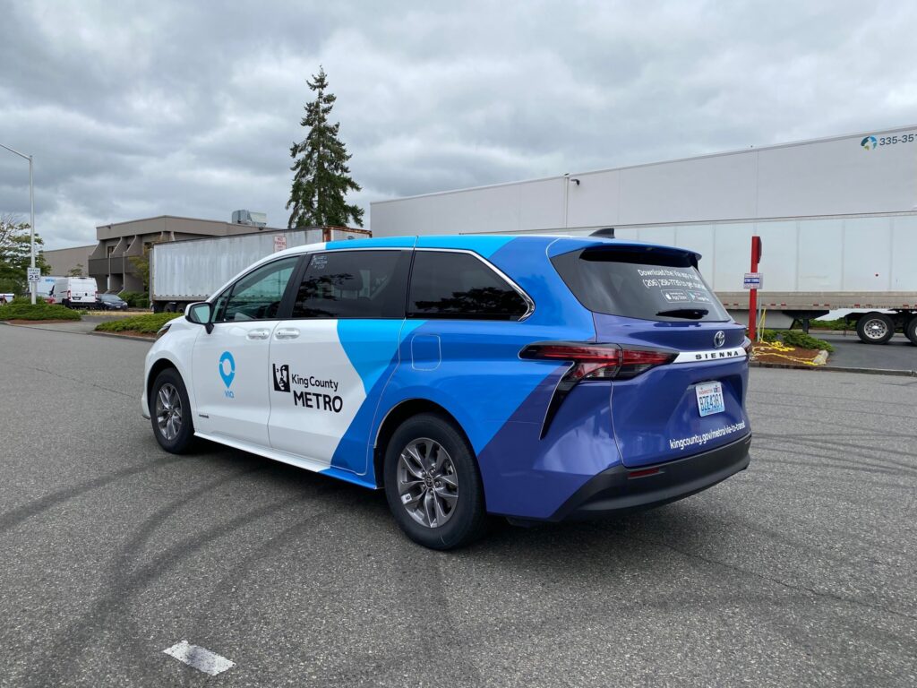 Seattle contractor van with full vehicle wrap