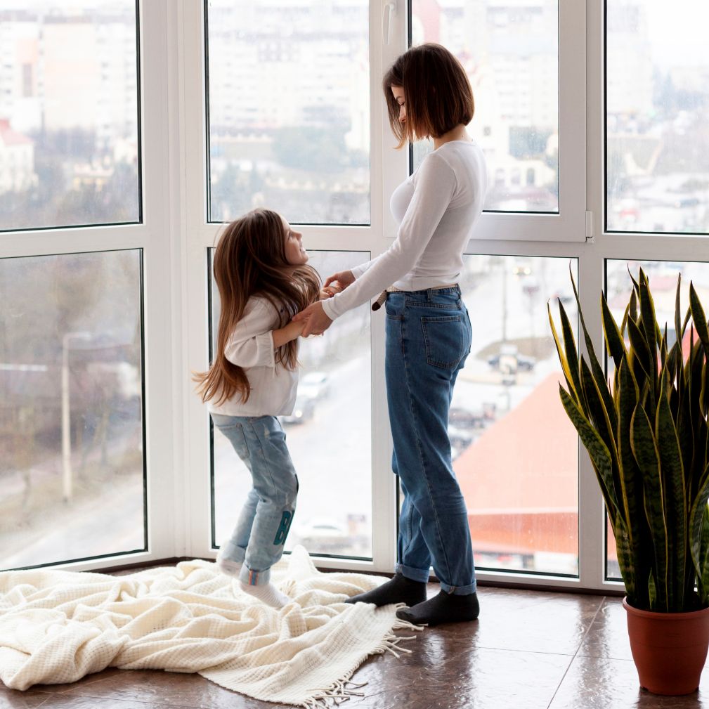 3M Privacy Window Film on large windows in Seattle home by D&A Customs